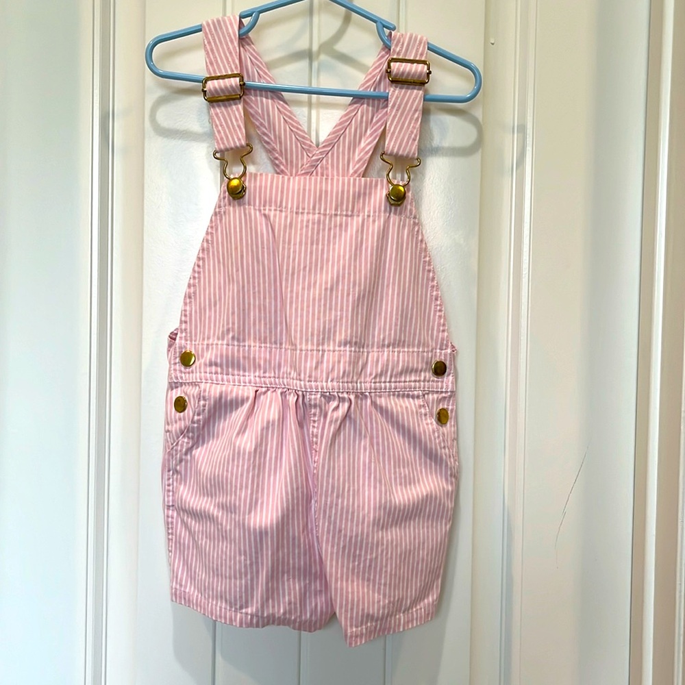 Custom Listing for Sara Richards - The BBC pink/white stripe overalls (shorts)